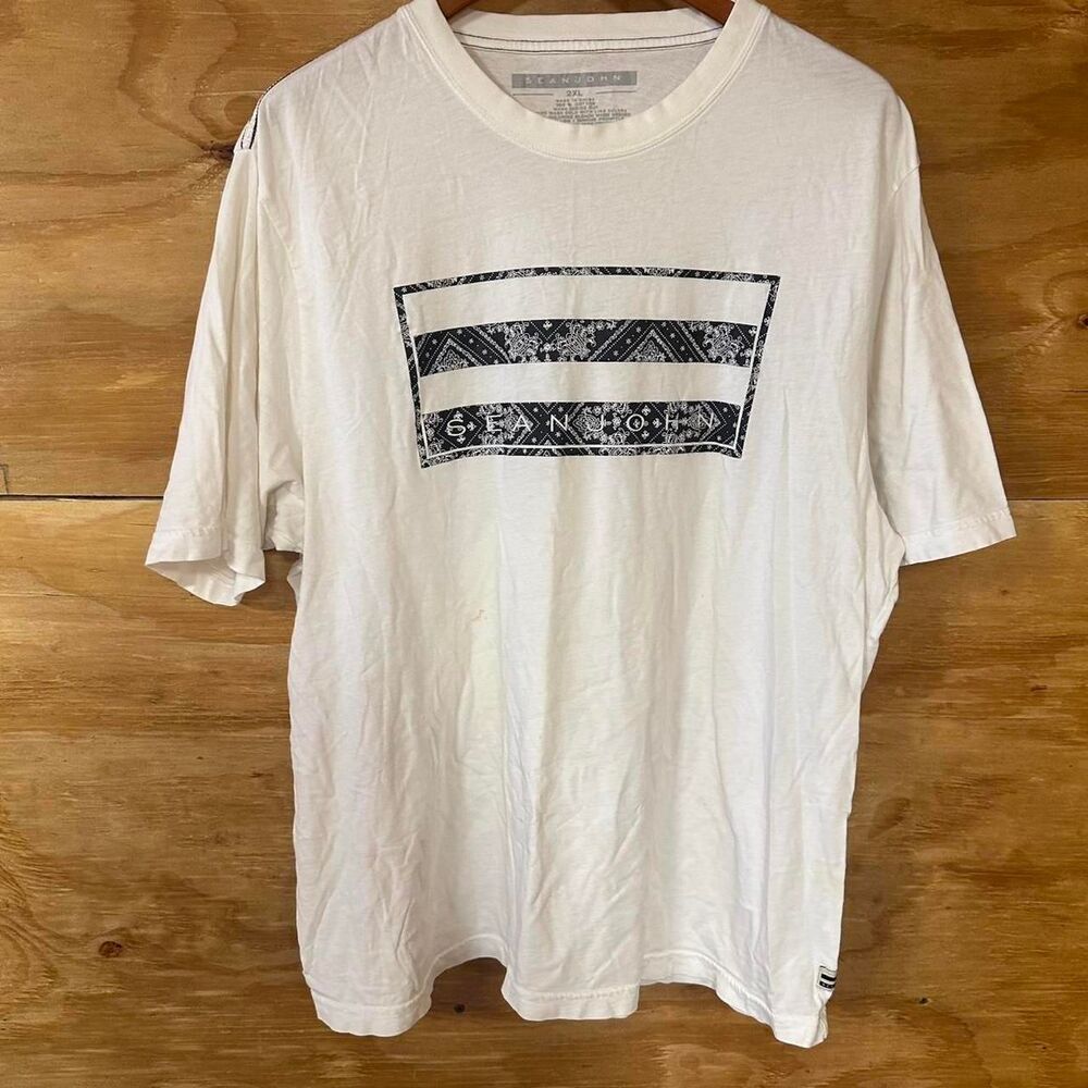 Y2K Streetwear Sean John Bandana Box Logo Tee Size XXL